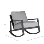 Avondale Wrought Aluminum Outdoor Lounge Rocker Chair - Image 15