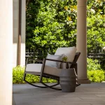Avondale Wrought Aluminum Outdoor Lounge Rocker Chair - Image 9