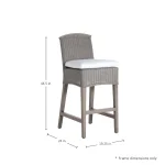 Astoria N-dura Resin Wicker Outdoor Bar Stool