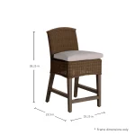 Astoria N-dura Resin Wicker Outdoor Counter Stool 38. 25 In. - Image 10