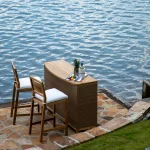 Avondale Teak Outdoor Bar Stool