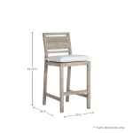Avondale Teak Outdoor Bar Stool - Image 3