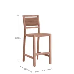 Avondale Teak Outdoor Bar Stool - Image 7