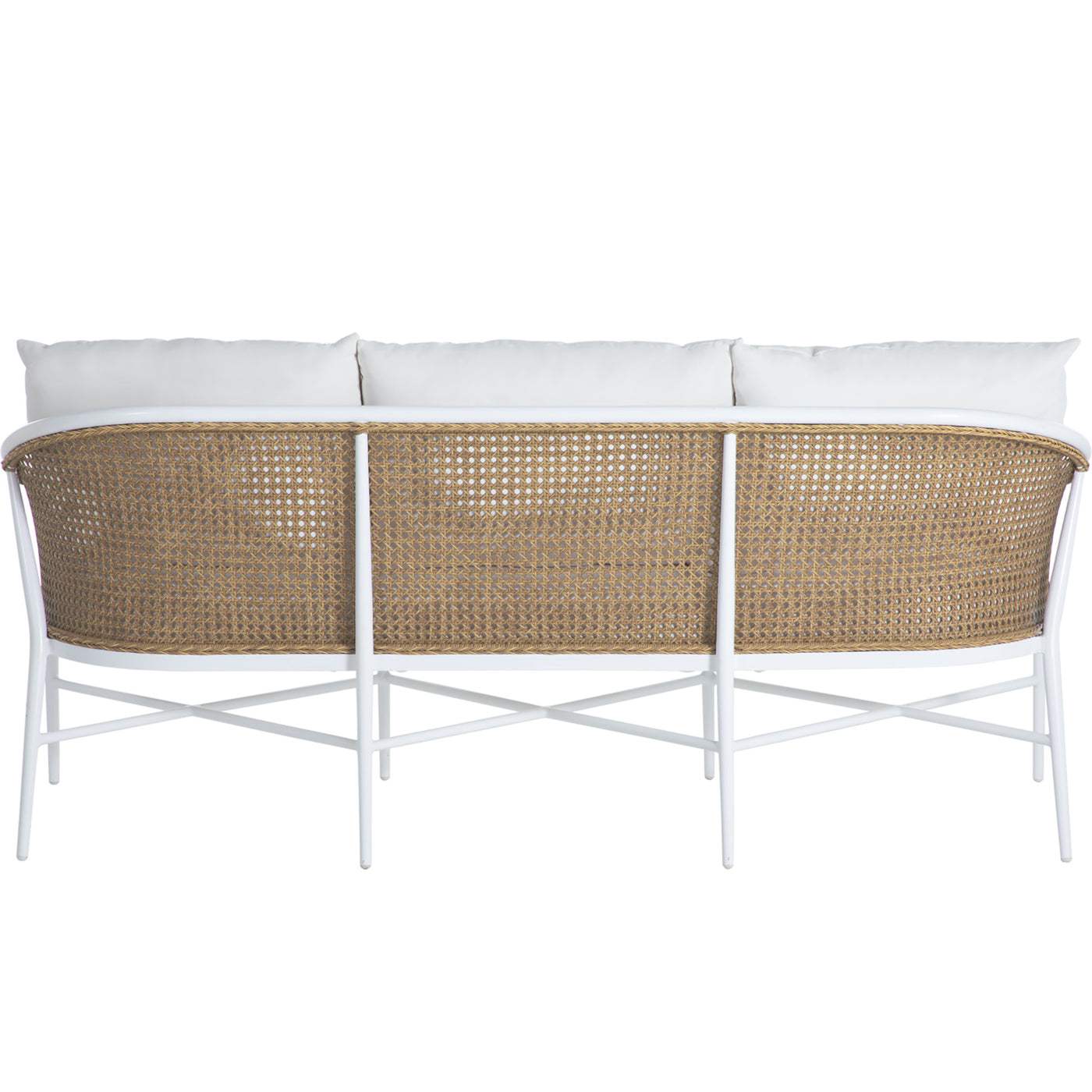 Havana Cane N-dura Resin Wicker Outdoor Euro Sofa