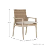 Pointe N-dura Resin Wicker Outdoor Arm Chair - Image 7