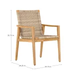 Pointe N-dura Resin Wicker Outdoor Arm Chair - Image 9