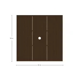 Horizon Aluminum Square Outdoor Table Top 36 In. W X 1.62 In. H