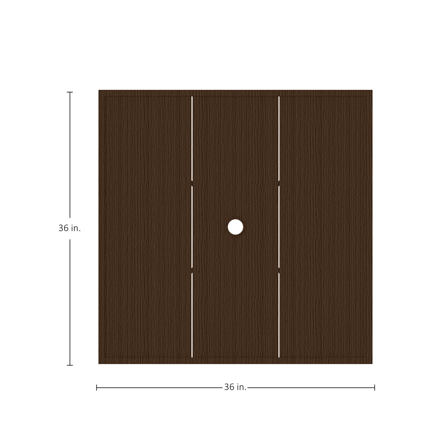 Horizon Aluminum Square Outdoor Table Top 36 In. W X 1.62 In. H