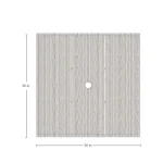 Horizon Aluminum Square Outdoor Table Top 36 In. W X 1.62 In. H - Image 3