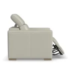 Aurora Coconut Milk Leather Power Recliner with Power Headrest - Image 11