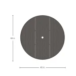 Horizon Aluminum Round Outdoor Table Top 48 In. Umbrella Hole - Image 6