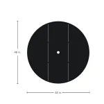 Horizon Aluminum Round Outdoor Table Top 48 In. Umbrella Hole - Image 11