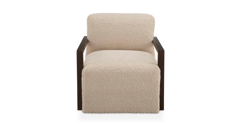 Creswell Wood Arm Swivel Chair