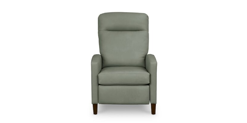 Emmett Leather Track Arm Lay Flat Manual Recliner