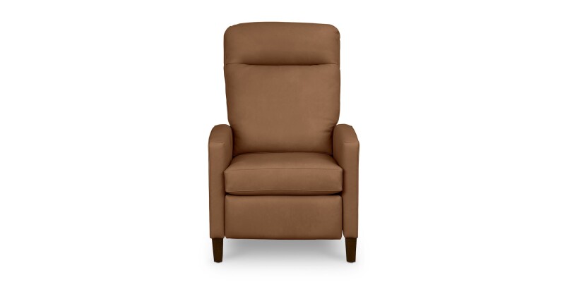 Emmett Leather Track Arm Lay Flat Manual Recliner