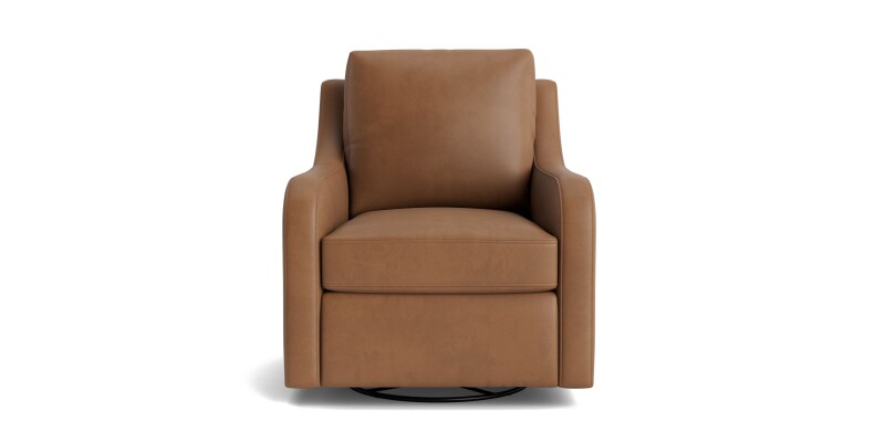 Scarlett Slope Arm Leather Swivel Glider Chair