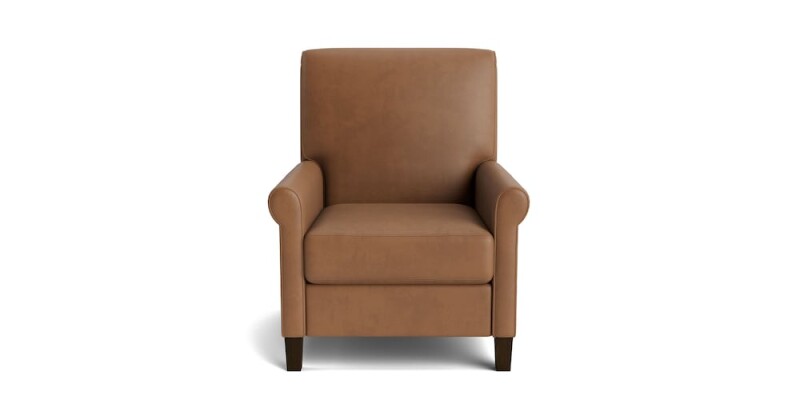 Nelson Leather Sock Arm Lay Flat Manual Recliner