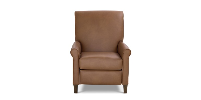 Nelson Leather Sock Arm Lay Flat Power Recliner