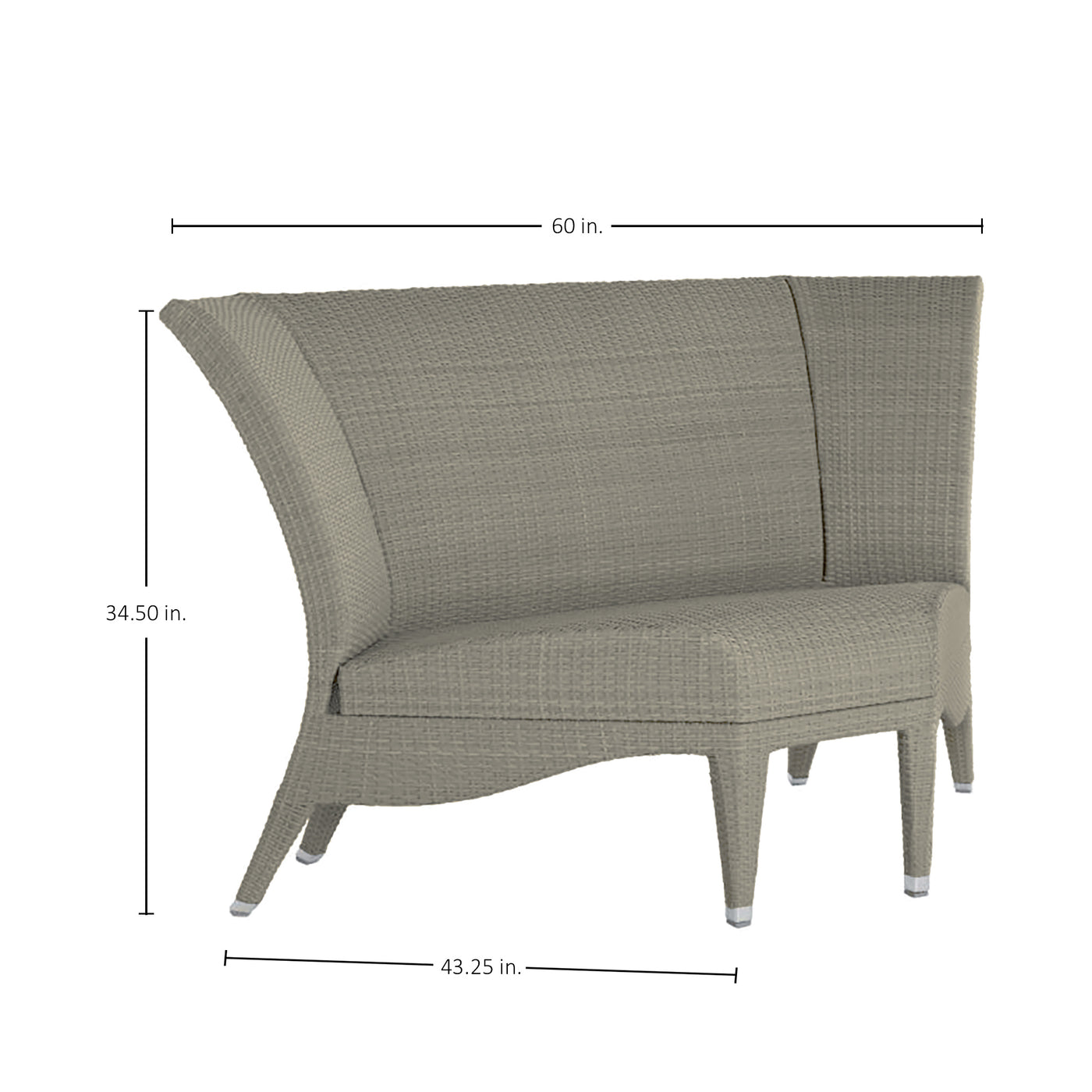 Athena Plus N-dura Resin Wicker Outdoor Corner Sectional