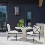 Montello Cast Stone Round Outdoor Pedestal Table 42 In. W X 29.5 In. H - Image 5