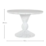 Montello Cast Stone Round Outdoor Pedestal Table 42 In. W X 29.5 In. H - Image 6