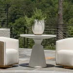 Fisher Cast Stone Round Outdoor Table 36 In. W X 30 In. H - Image 9