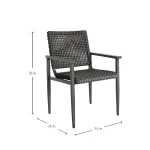 Harbor N-dura Resin Wicker Outdoor Arm Chair - Image 6