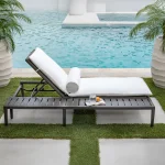 Harbor N-dura Resin Wicker Outdoor Left Arm Chaise Lounge