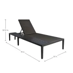 Harbor N-dura Resin Wicker Outdoor Left Arm Chaise Lounge - Image 3