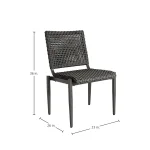 Harbor N-dura Resin Wicker Outdoor Side Chair - Image 3