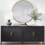 Junius Round Mirror, Gold - Image 4