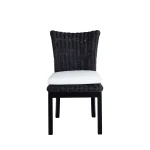 Montecito N-dura Resin Wicker Outdoor Woven Side Chair - Image 3