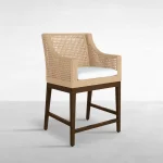 Peninsula N-dura Resin Wicker Outdoor Counter Stool 40 In. - Image 7