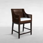 Peninsula N-dura Resin Wicker Outdoor Counter Stool 40 In. - Image 9