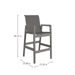 Seashore N-dura Wood Outdoor Bar Stool 48 In. H - Image 18