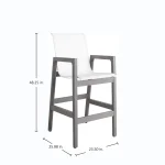Seashore N-dura Wood Outdoor Bar Stool 48 In. H - Image 8