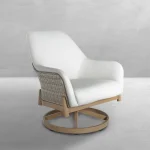 Palma N-dura Resin Wicker Outdoor Swivel Lounge Chair - Image 8