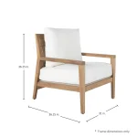 Savannah N-dura Resin Wicker Outdoor Teak Lounge Chair