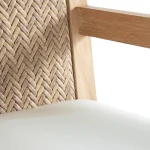 Savannah N-dura Resin Wicker Outdoor Teak Arm Chair - Image 4