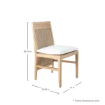 Savannah N-dura Resin Wicker Outdoor Teak Side Chair