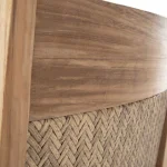 Savannah N-dura Resin Wicker Outdoor Teak Side Chair - Image 3