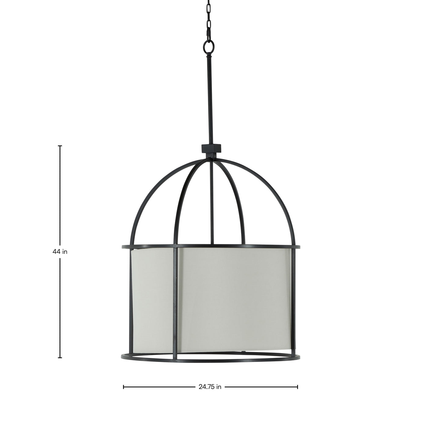 Marlon Stainless Steel Drum Chandelier 24.75 In. D X 44 In. H