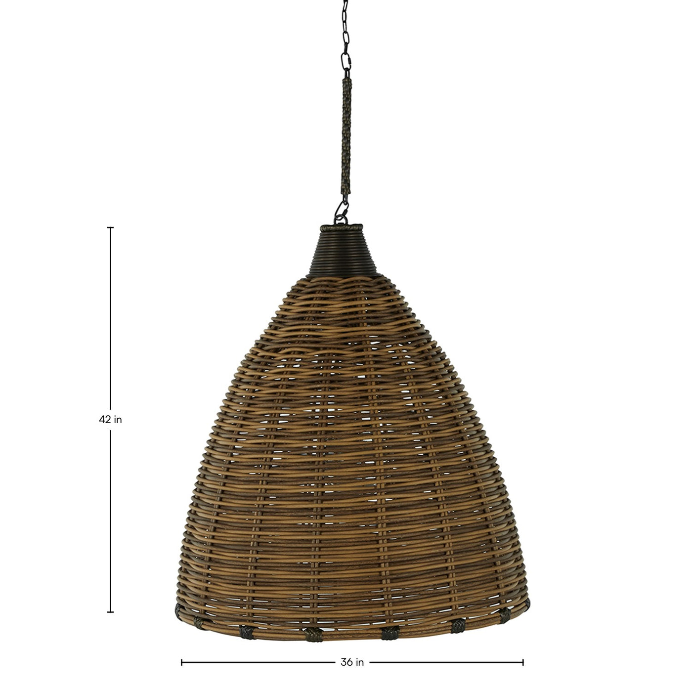Prescott N-dura Resin Wicker Chandelier 37.5 In. D X 4 2 In. H
