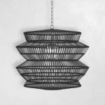 Mckenna N-dura Resin Rattan Geometric Chandelier 33.5 In. D X 29.63 In. H - Image 3
