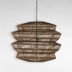 Mckenna N-dura Resin Rattan Geometric Chandelier 33.5 In. D X 29.63 In. H - Image 4