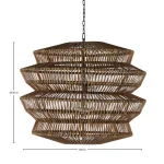 Mckenna N-dura Resin Rattan Geometric Chandelier 33.5 In. D X 29.63 In. H - Image 5