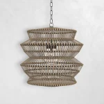 Mckenna N-dura Resin Rattan Geometric Chandelier 24 In. D X 25. 25 In. H