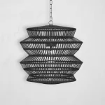 Mckenna N-dura Resin Rattan Geometric Chandelier 24 In. D X 25. 25 In. H - Image 3
