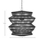 Mckenna N-dura Resin Rattan Geometric Chandelier 24 In. D X 25. 25 In. H - Image 4