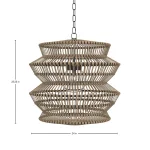 Mckenna N-dura Resin Rattan Geometric Chandelier 24 In. D X 25. 25 In. H - Image 5